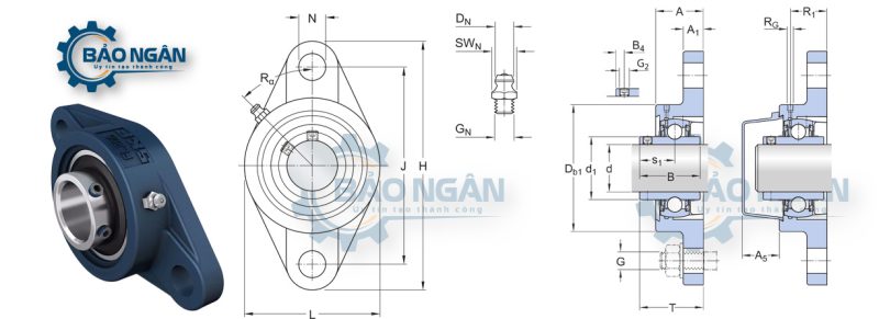 Gối Đỡ Vòng Bi UCFL 210