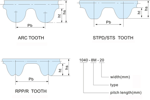 Dây curoa răng cong HTD