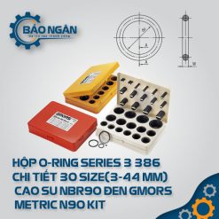 Hộp O-ring Series 3 386 Chi Tiết 30 Size(3-44 mm) Cao Su NBR90 Đen Gmors METRIC N90 KIT