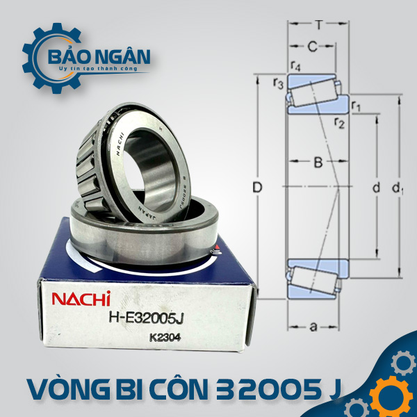 Vòng bi côn 32005 J