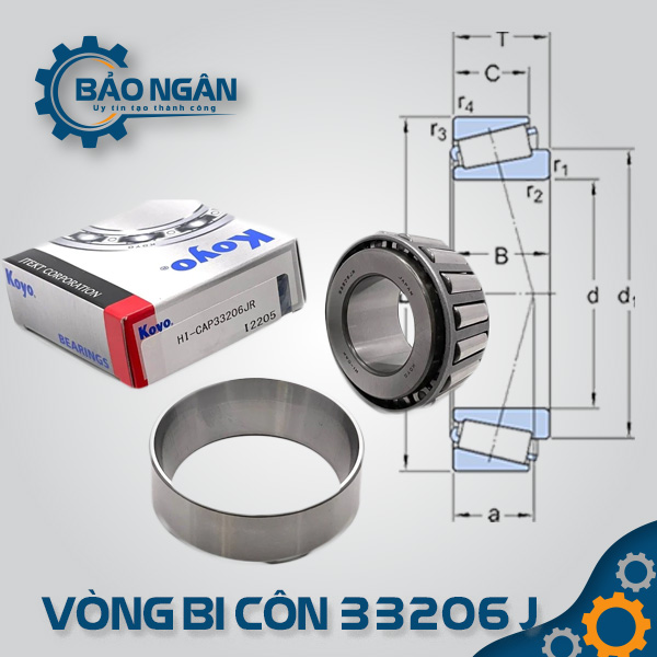Vòng bi côn 33206 J