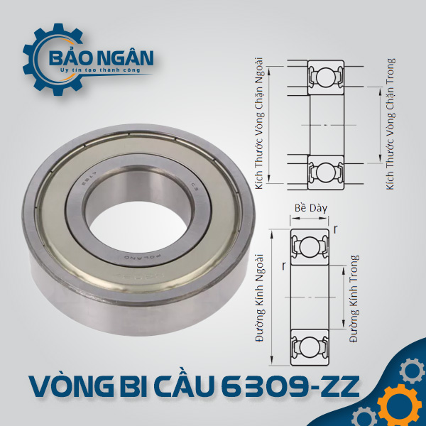 Vòng bi cầu 6309-ZZ