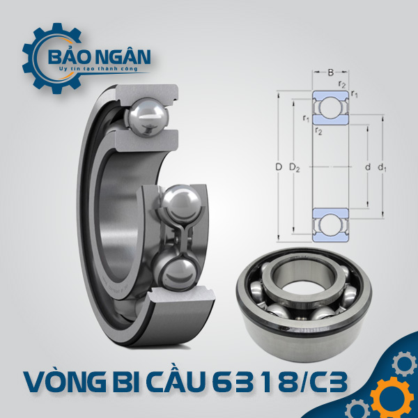 Vòng bi cầu 6318/C3