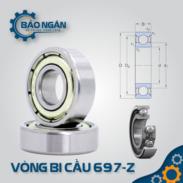 Vòng bi cầu 697-Z