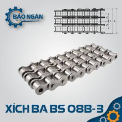 Xích Ba BS 08B-3 - Sên 3 Dãy Chính Hãng Tại Thiết Bị Bảo Ngân