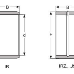 Alternative view of Vòng trong tiết diện mỏng IR 45x50x25