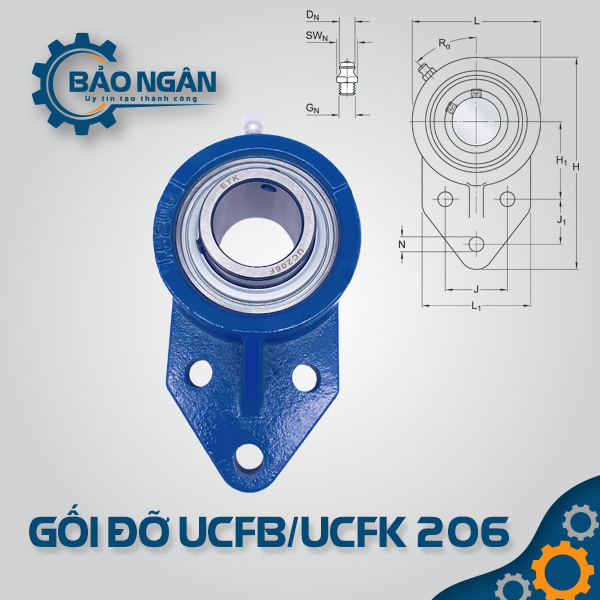 Gối Đỡ Vòng Bi UCFK/UCFB 206