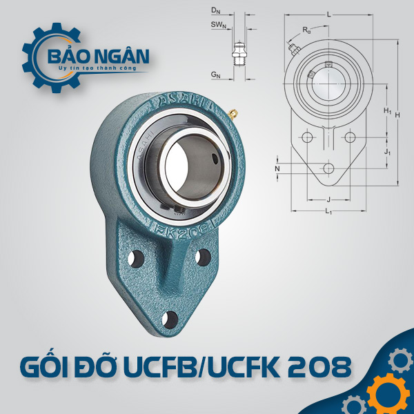 Gối Đỡ Vòng Bi UCFK/UCFB 208