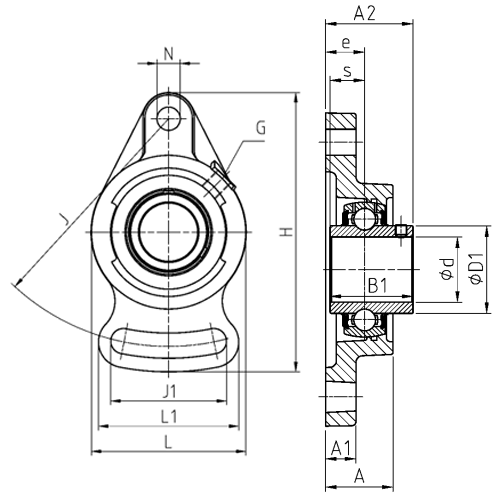 Gối Đỡ Vòng Bi UCFA 209 - Ảnh 4
