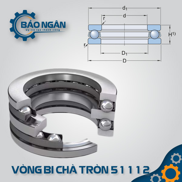 vòng bi chà tròn 51112