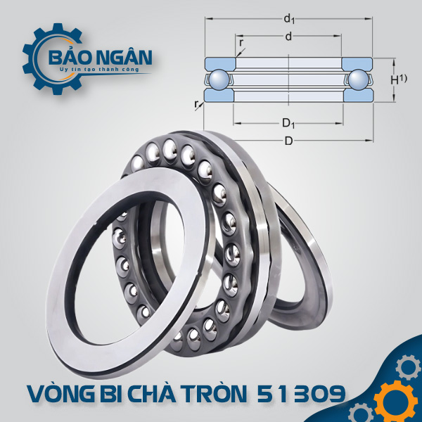 Vòng bi chà tròn 51309